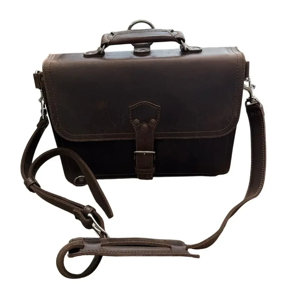 Saddleback Leather Company Slim Leather Briefcase Dark Brown